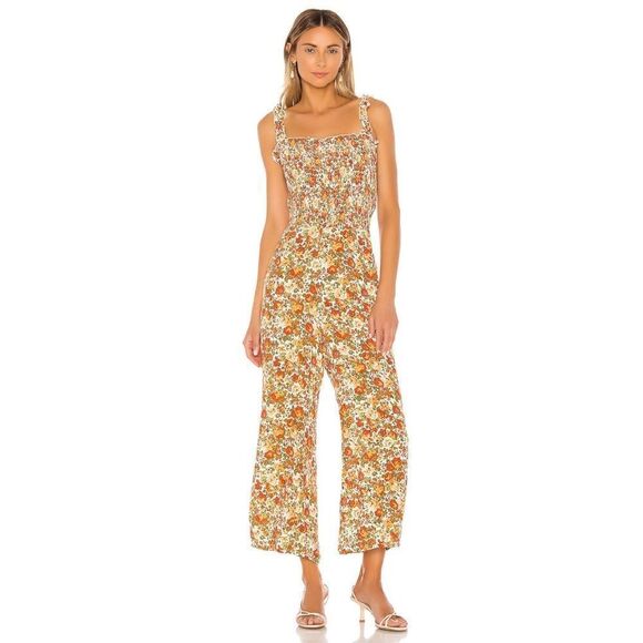 Faithfull The Brand Bernard Jumpsuit in Apricot Le
Rose Floral - Picture 1 of 7